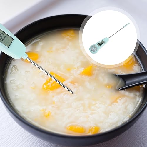 Miniatura 3 de Electronic Cooking Thermometer for Frying Instant Read Electronic Probe with Green Display Range Auto-Off Food-Safe Design for Kitchen