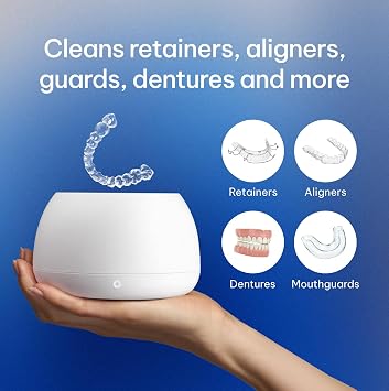 Zima Dental Pod PRO: New Ultrasonic Retainer Cleaner Machine. Market-Leading, Best Aligner Cleaner, Nightguard Cleaner, Mouthguard Cleaner, Denture Cleaner, Ultrasonic Cleaner for Oral Dental Care