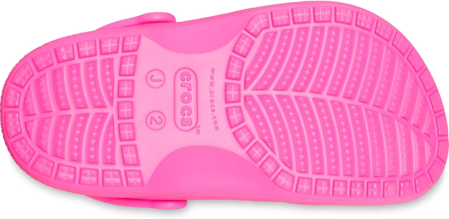 Crocs Unisex-Child Baya Clogs, Electric Pink, 6 Big Kid