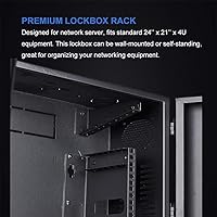 Vista 7 de Kenuco Caja de seguridad de acero de calibre 16 resistente DVR y Swing Open Top 24 '' x 21 '' x 7 '' - (negro)