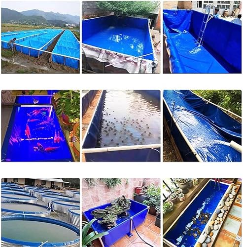 Miniatura 4 de Canvas Fish Pond Foldable Water Storage Tank Aquaculture Pool Fish Pool Large Aquaculture Pool,Fish Pool for Breeding Koi,for Garden