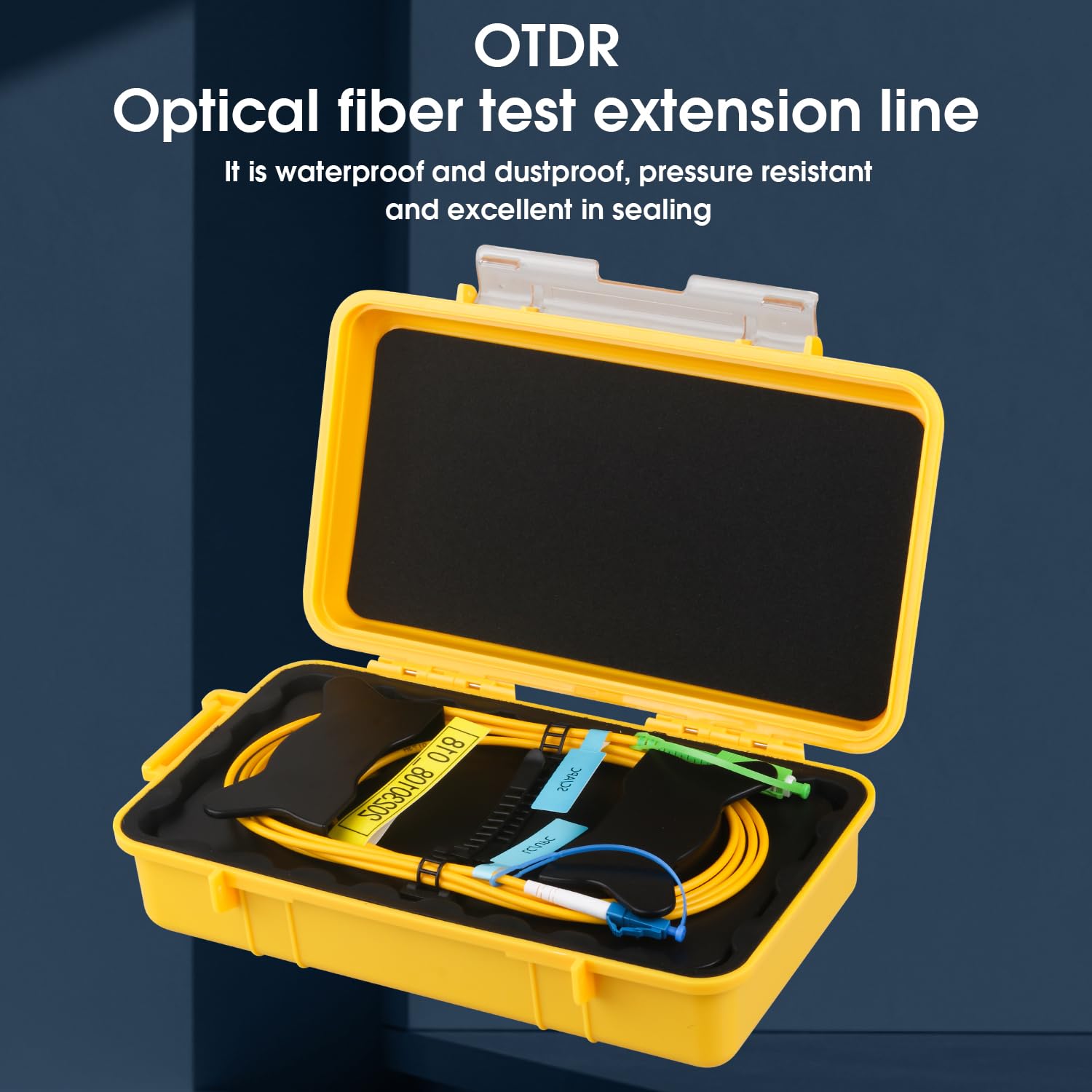 2-Pack OTDR Launch Cable Box SCAPC-LCUPC SM(9/125) 1KM OTDR Fiber Optic Tester Extension Cord Dead Zone Eliminator
