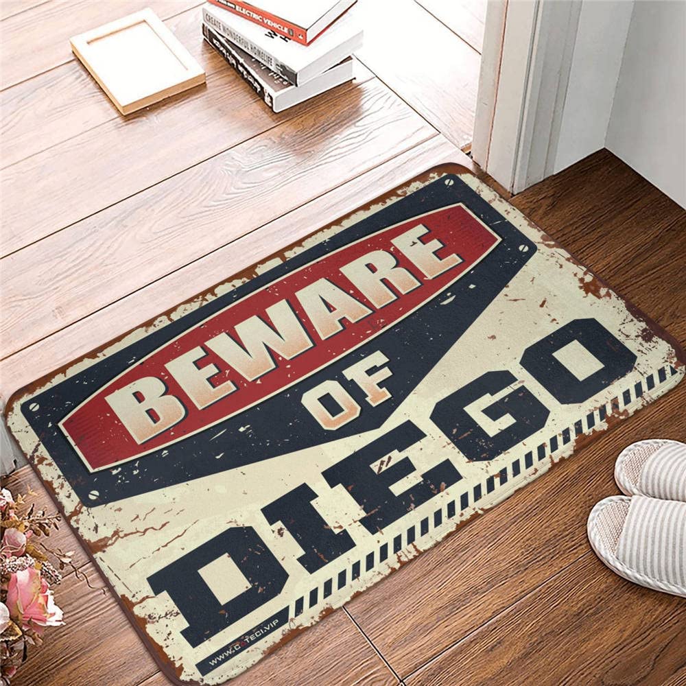 Tapis de porte d'entrée d'automne extérieur Diego de 50 x 80 cm pour tapis de chambre