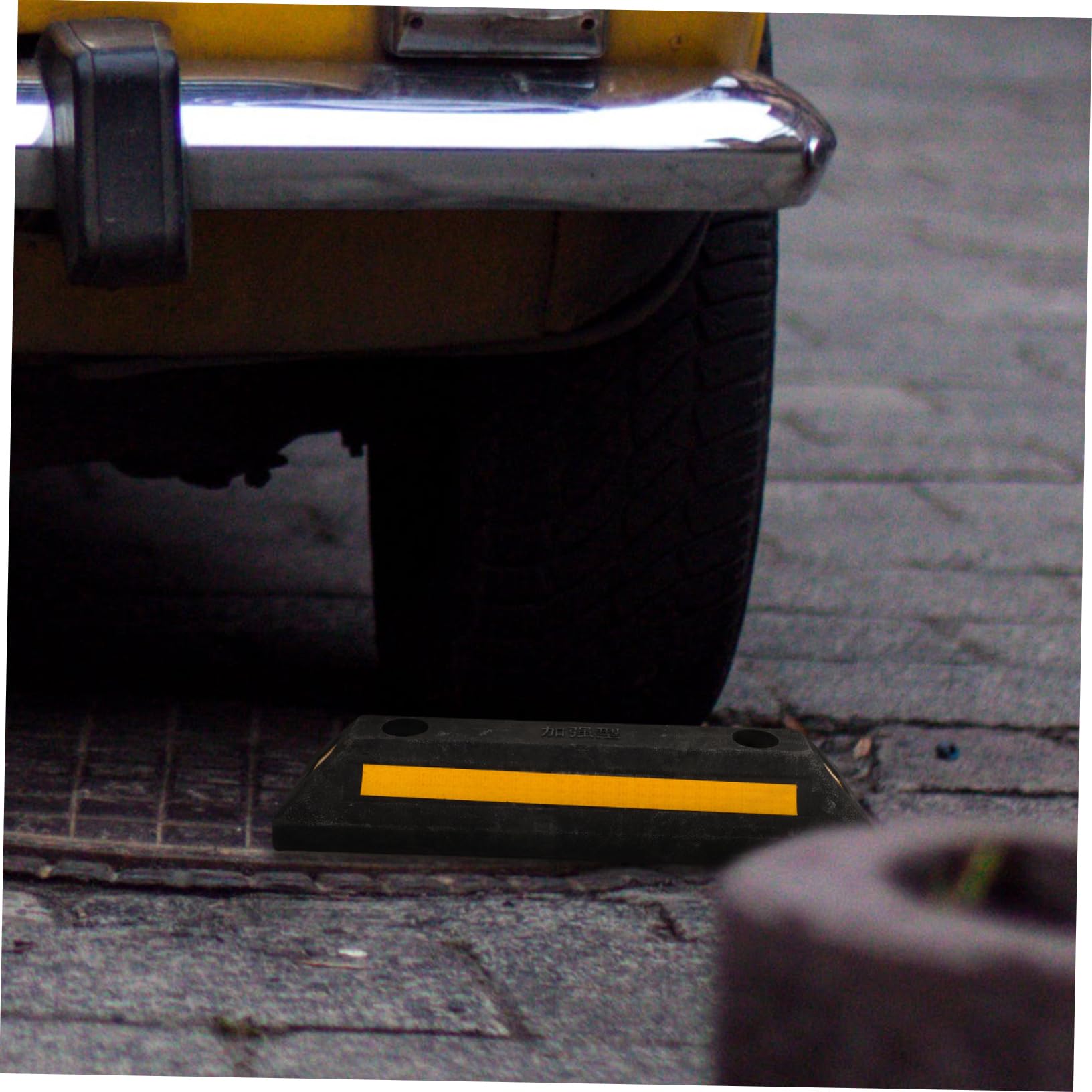 Cabilock Tope de Rueda de Goma Calzo para Coche para Garaje Resistente y Antideslizante Que Previene Retroceso, Adecuado para Estacionamiento Seguro y Duradero