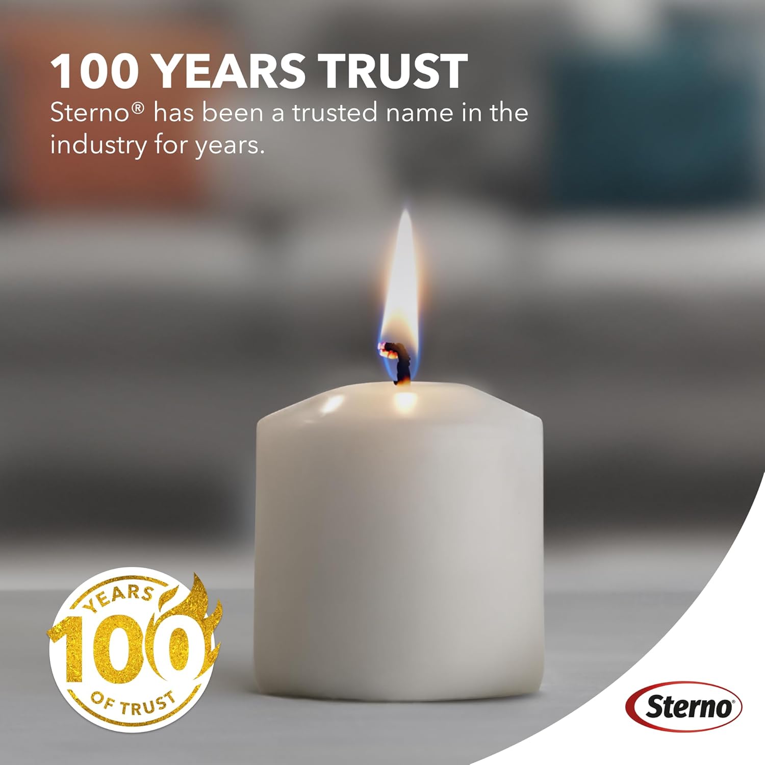 Sterno 72-Pack Votive Candles Bulk Pack - Long Lasting Tea Lights, Burns Up to 10 Hours - Unscented White Votive Candles for Indoors or Outdoors - Use as Party Decor or Centerpiece Table Decorations