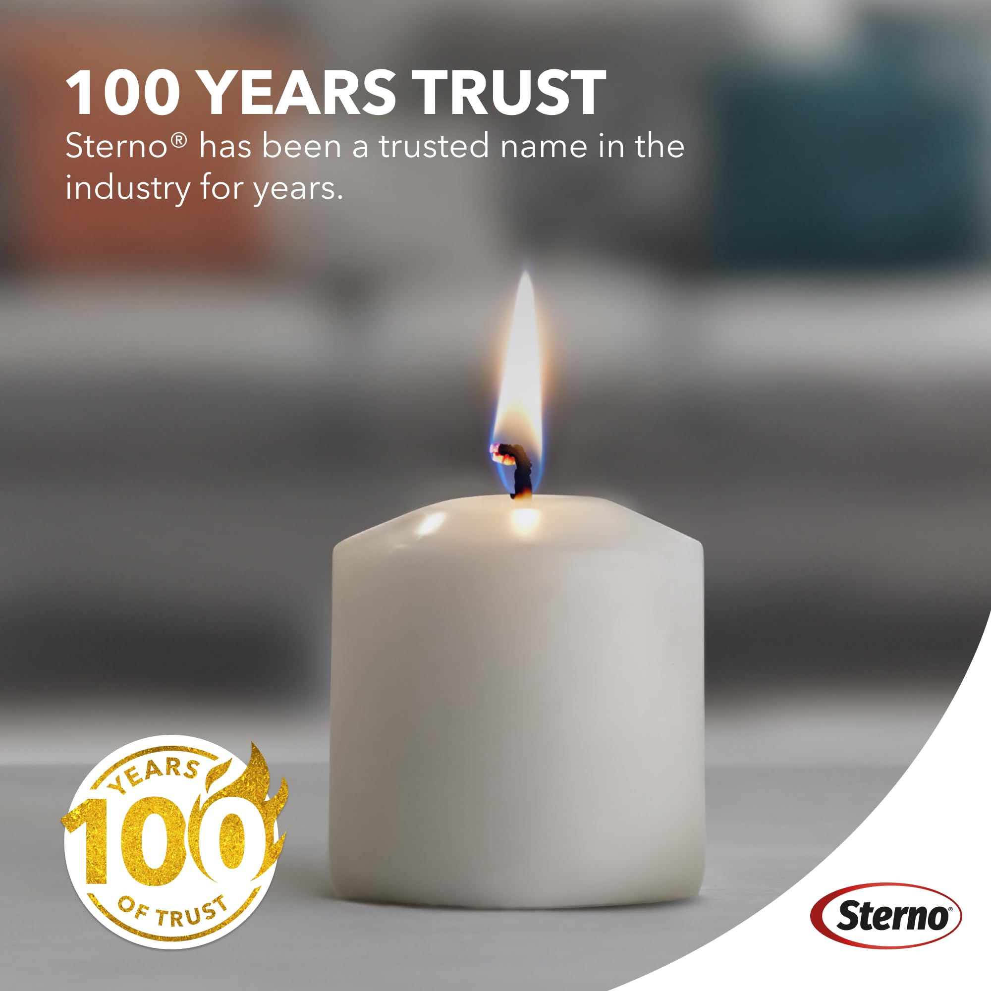 Sterno 72-Pack Votive Candles Bulk Pack - Long Lasting Tea Lights, Burns Up to 10 Hours - Unscented White Votive Candles for Indoors or Outdoors - Use as Party Decor or Centerpiece Table Decorations