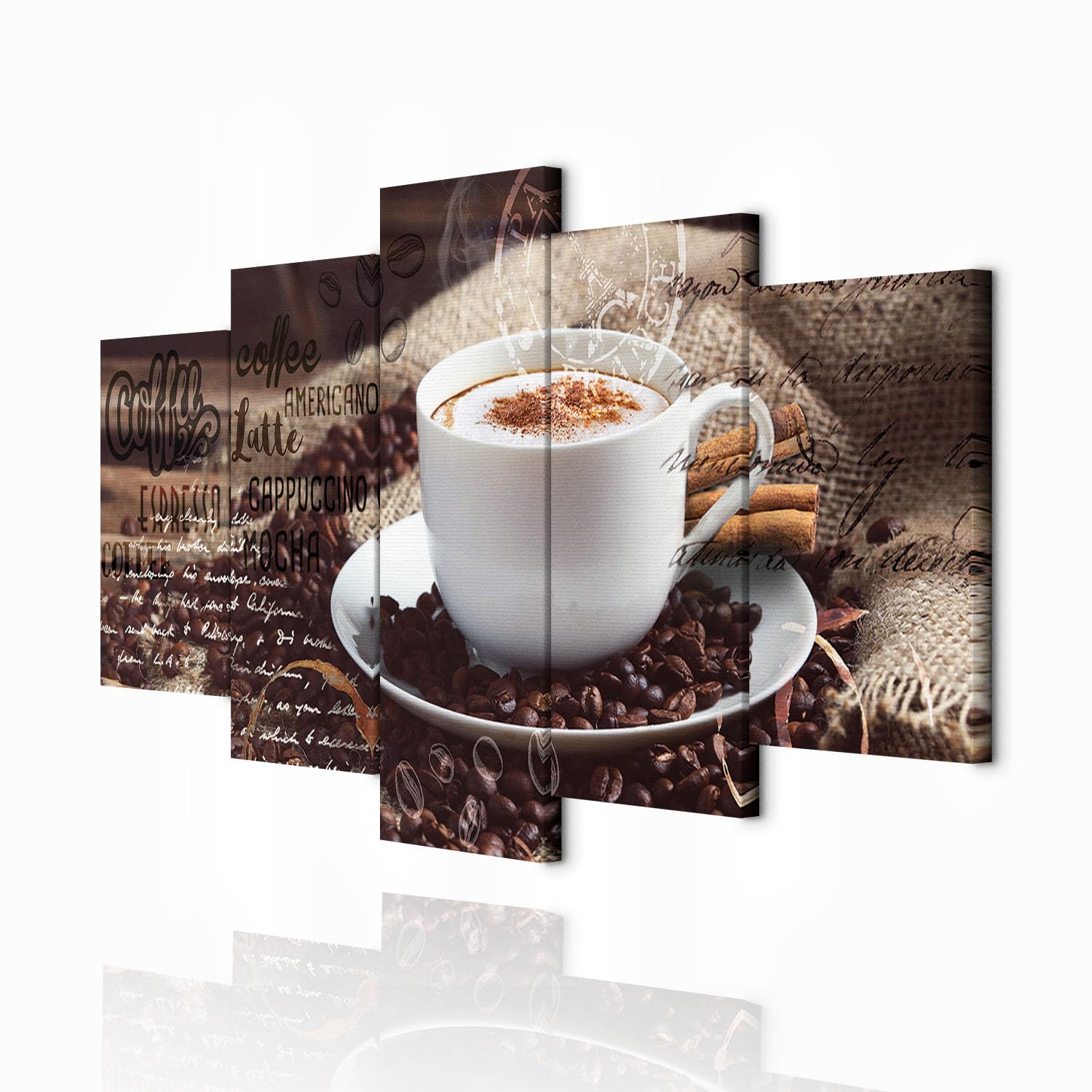decomonkey Quadri Moderni Cucina Paesaggio Natura Detti, 150x75 cm | Tela strutturata su telaio in legno, decorazione da parete, Quadro Stampa su Tela