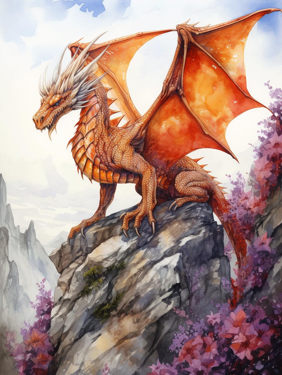 Kit Broderie Diamant Dragon 5D MIRONS 40x50cm pour décoration murale