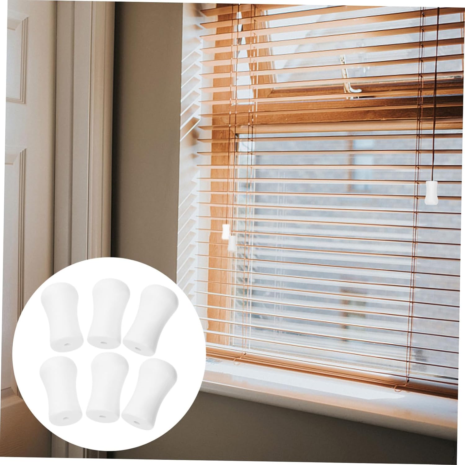 Zerodeko 16pcs Hanging Pulls for Curtain Blinds Cord Drops Easy to Install Accessories for Window Treatments for Blind Styles