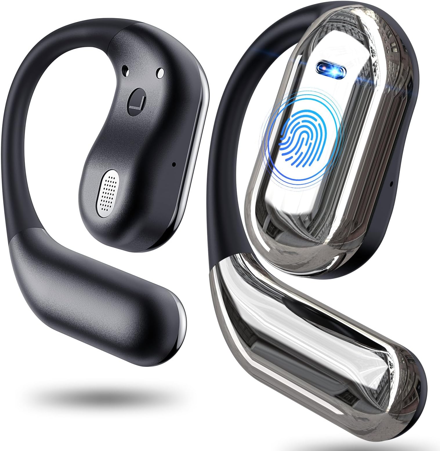 Écouteurs sans fil Bluetooth 5.1 oreillettes tactiles à empreintes