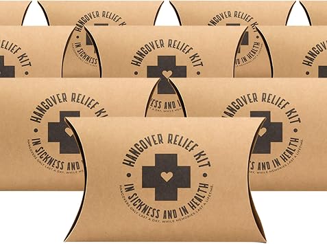 Pop Fizz Designs Bachelorette Party Hangover Kit Boxes | 10 Pack | Bachelorette Party Favor Boxes | Bachelorette Gifts | Bachelorette Hangover Kits