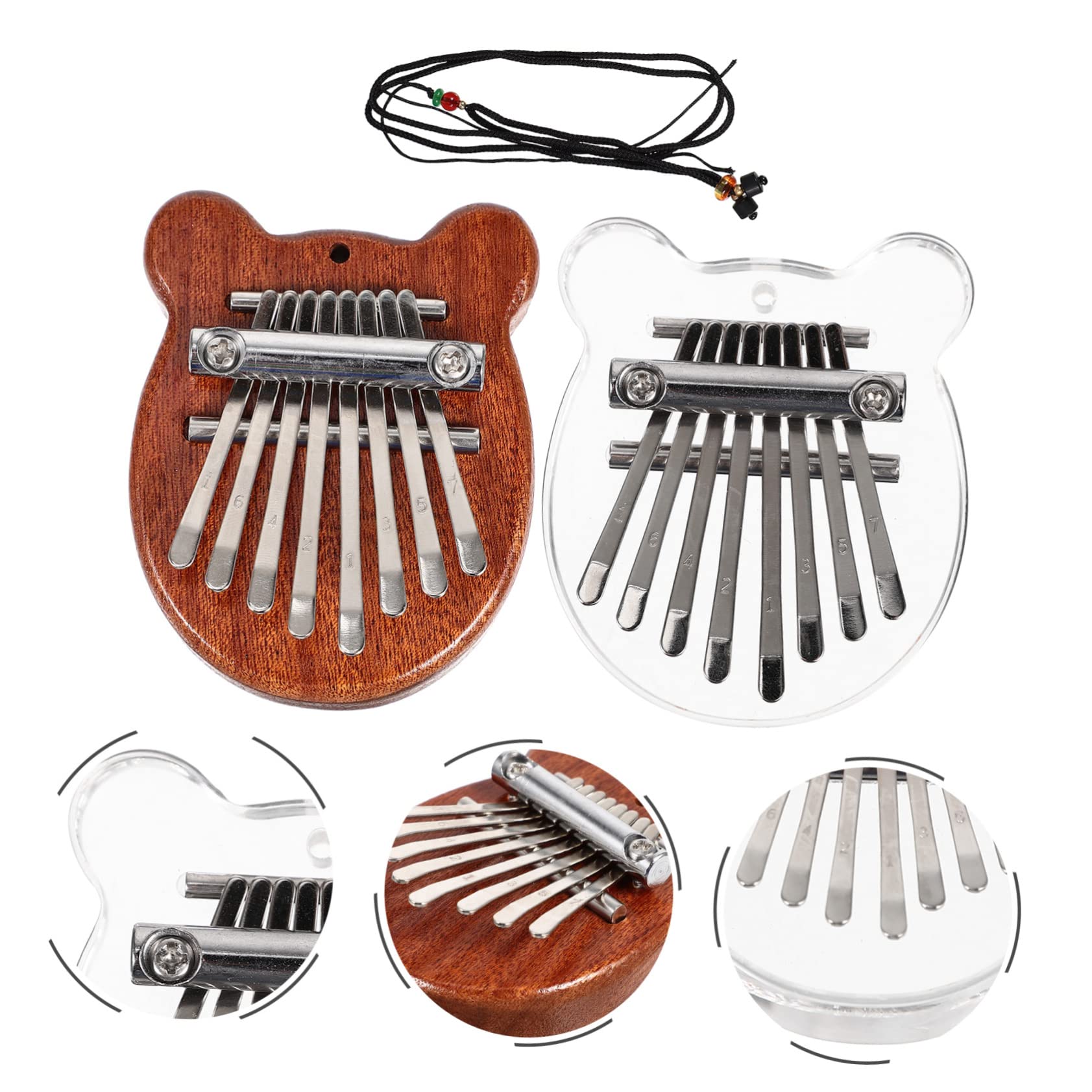 Alasum 8kawałki Mini Kalimba Nutów Dla Instrument Muzyczny z Kartonowym Motywem Idealny Dla Początkujących i Jako Dekoracja Do Domu