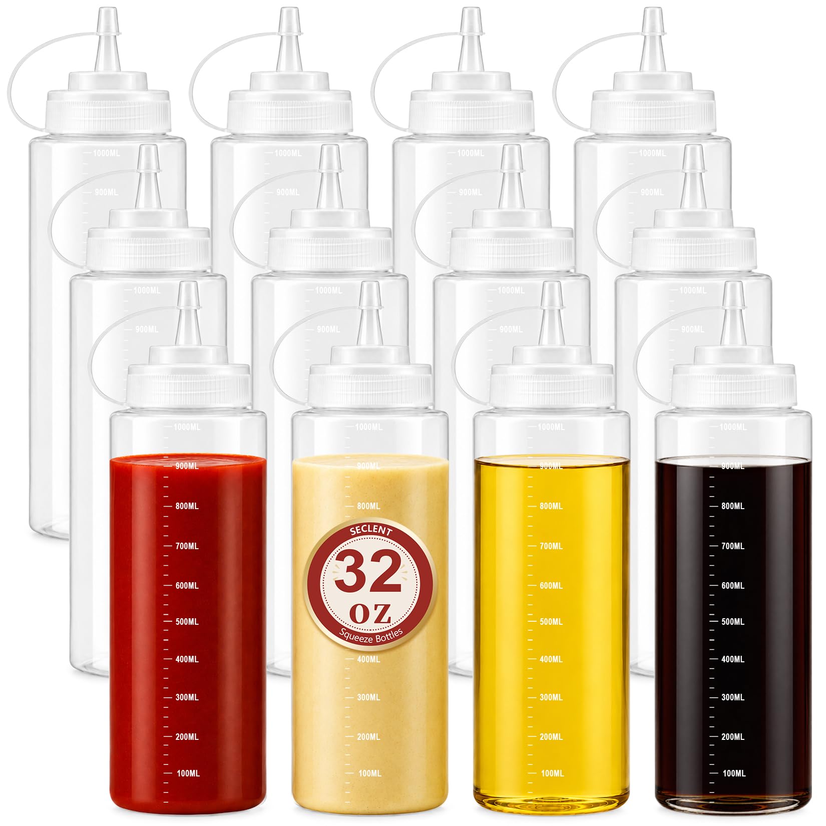 Squirt Bottle, Squeeze Bottles for Liquids, Condiment Bottles, Oil Bottle