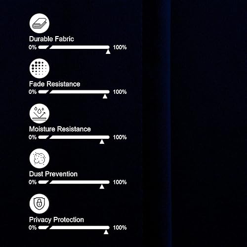 Miniatura 8 de Magic Drapes 2 paneles de cortinas opacas plisadas de 63 pulgadas de largo, cortinas térmicas para oscurecer la habitación, cortinas para ventana,