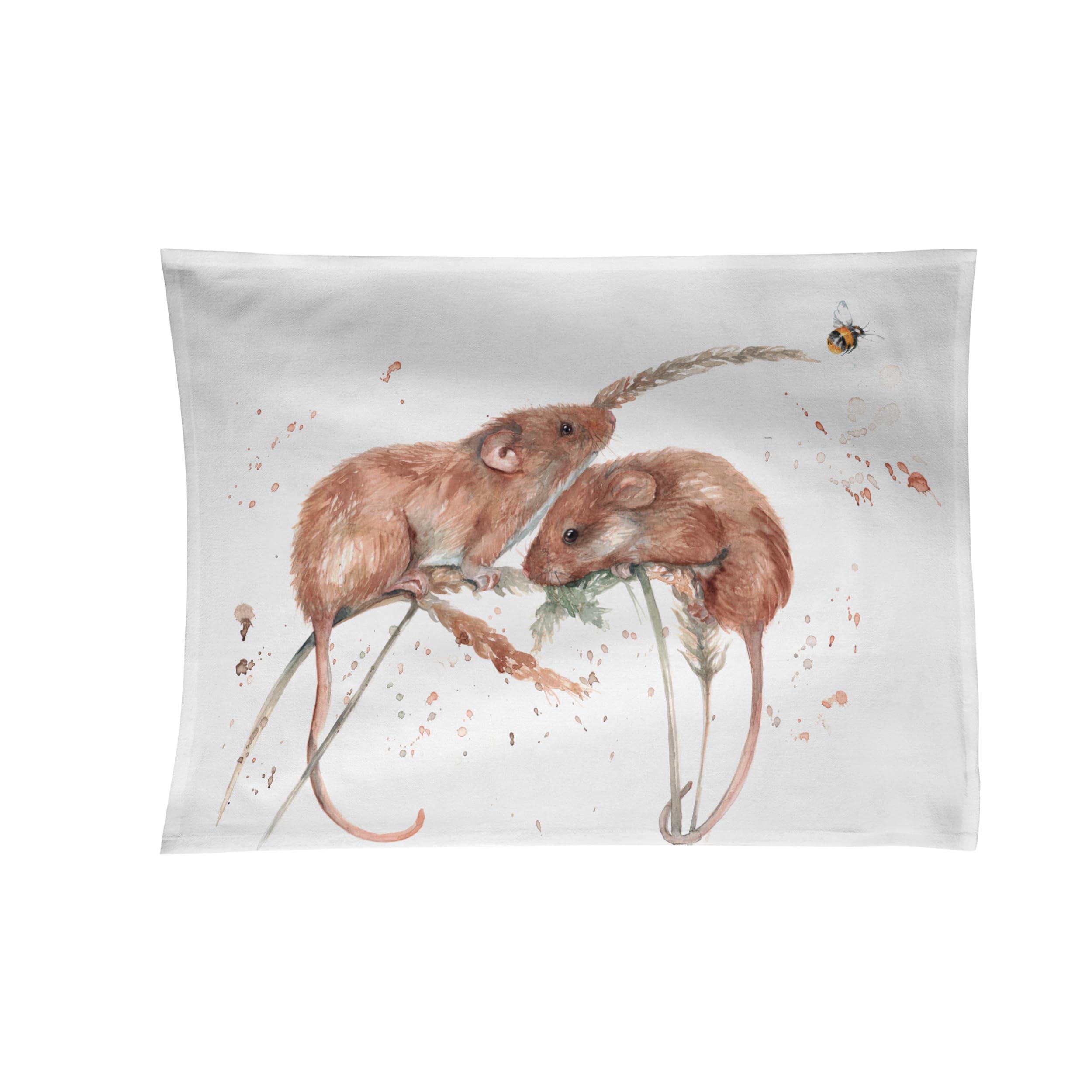 Meg Hawkins The Field | Field Mice Watercolour Design Cotton Tea Towel