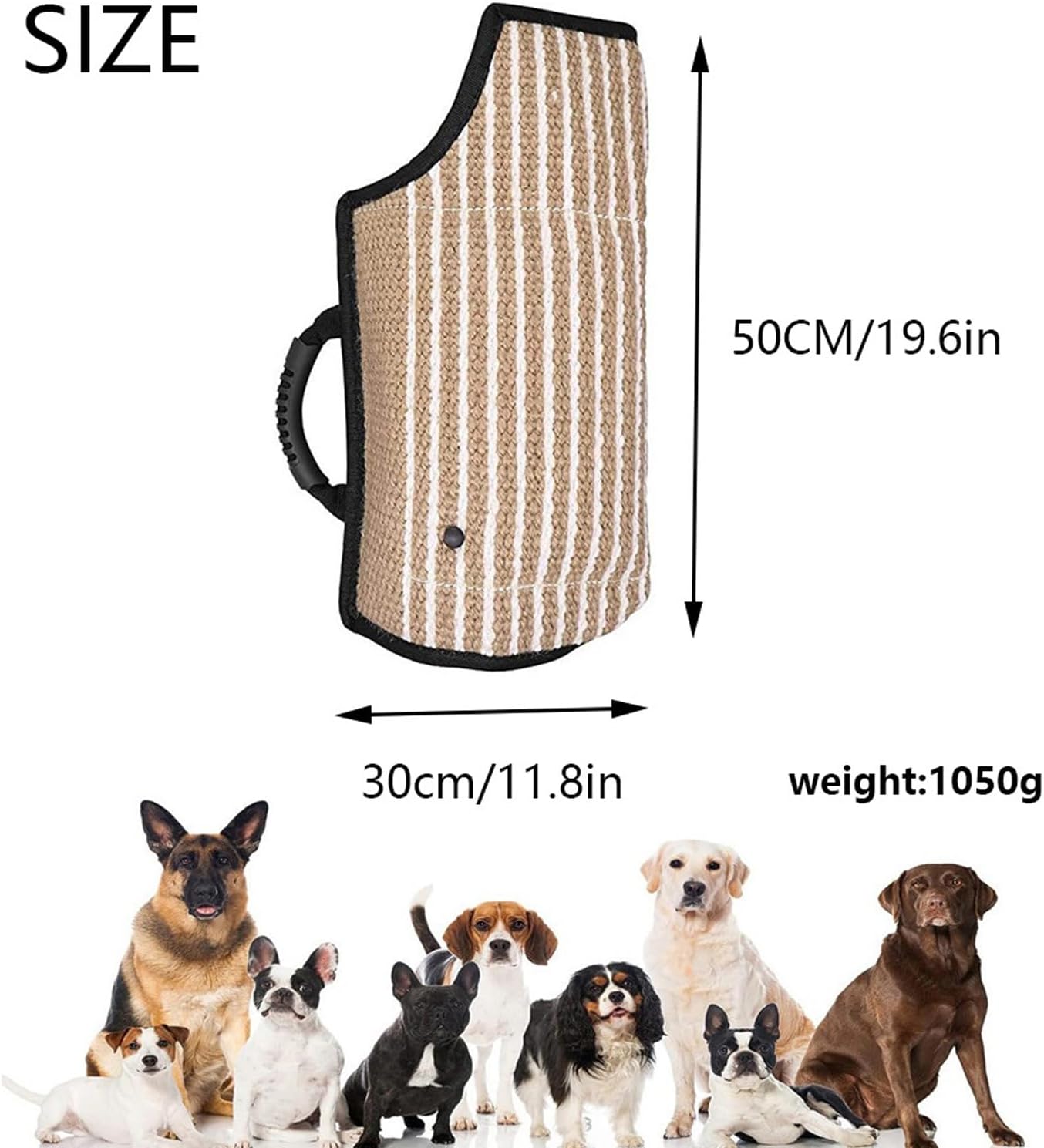 Morezi Dog Bite Sleeve Training Protection, Fits Both Sleeves, Small Dogs Training Biting Tugging Toy - Black - Short