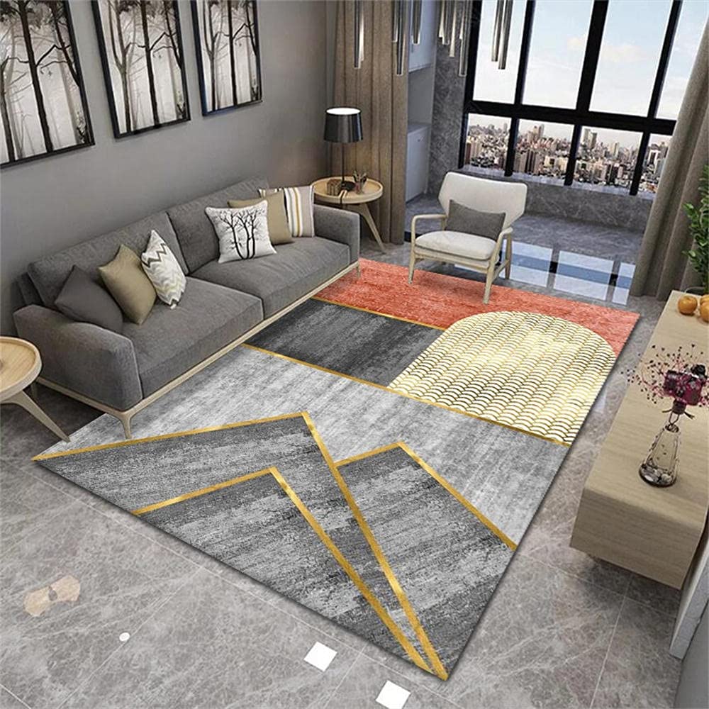 Tapis lavable 160x230cm idéal pour salon moderne et chambre d'enfant