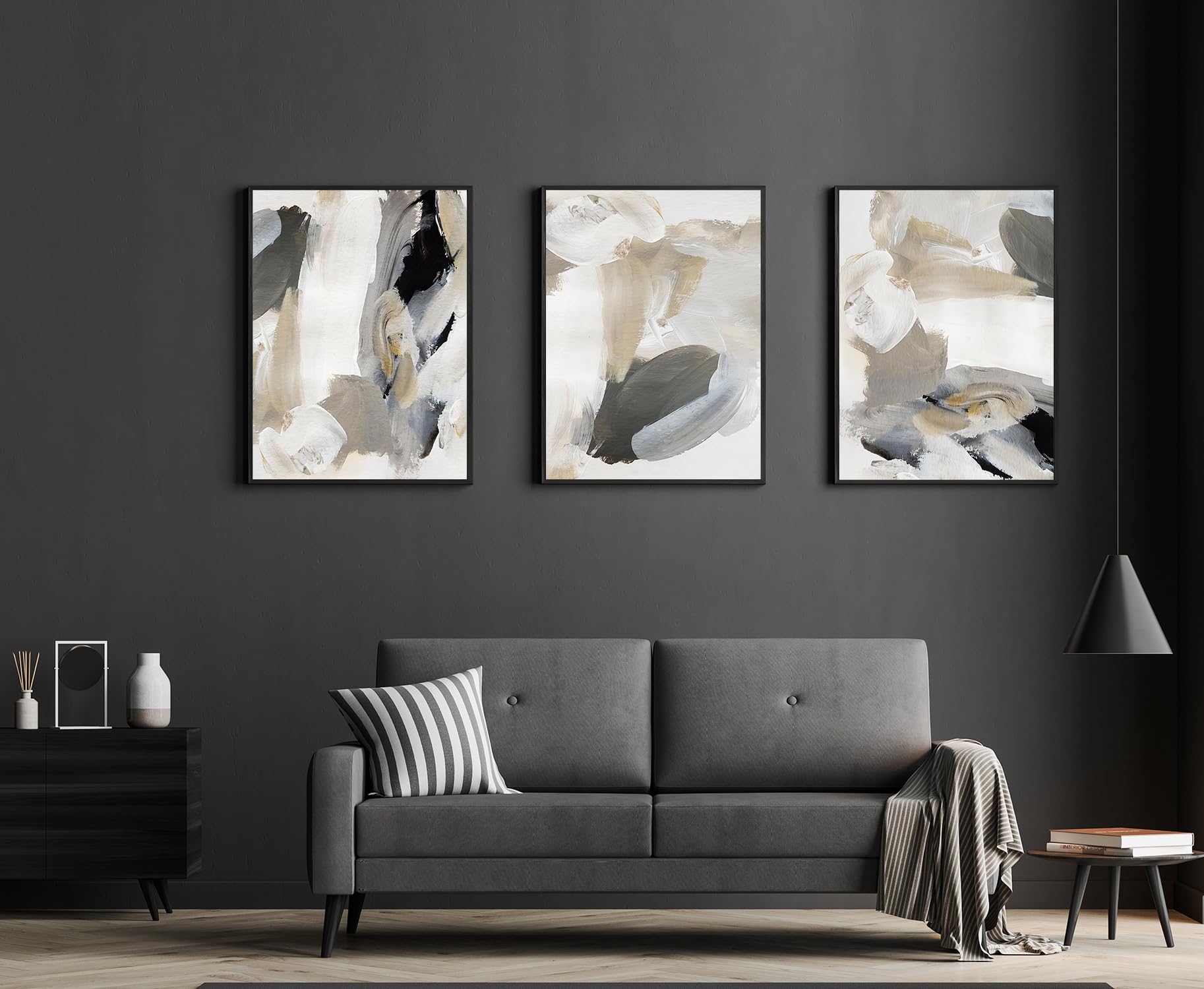 Modernas imágenes decorativas Boho Aesthetic, imágenes de plantas, paisaje natural de playa, pósteres de arte abstracto de estilo bohemio, sin marco (60x90cm-3 piezas, póster-16)