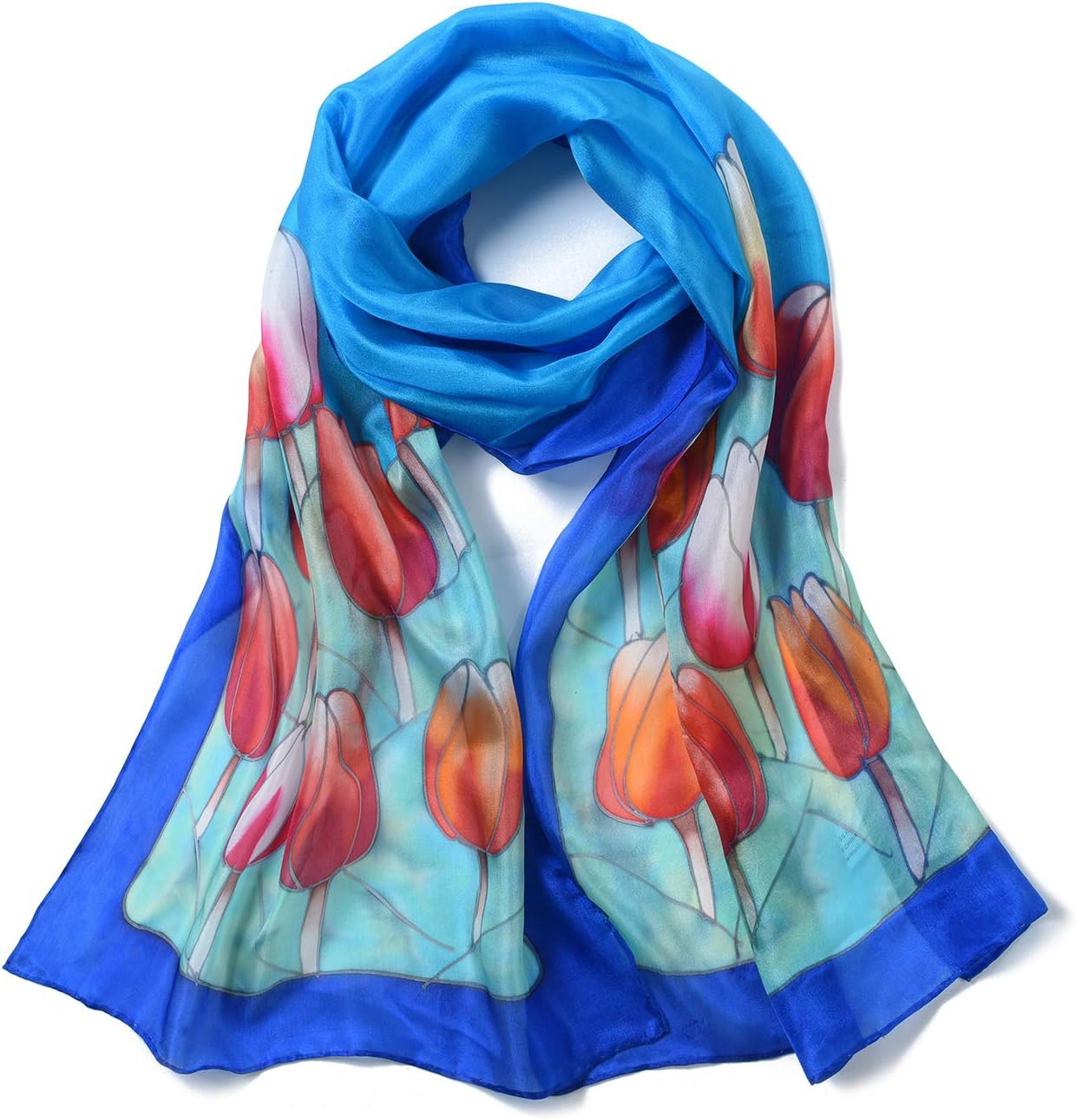 Invisible World Women's 100% Silk Scarf Hand Painted
