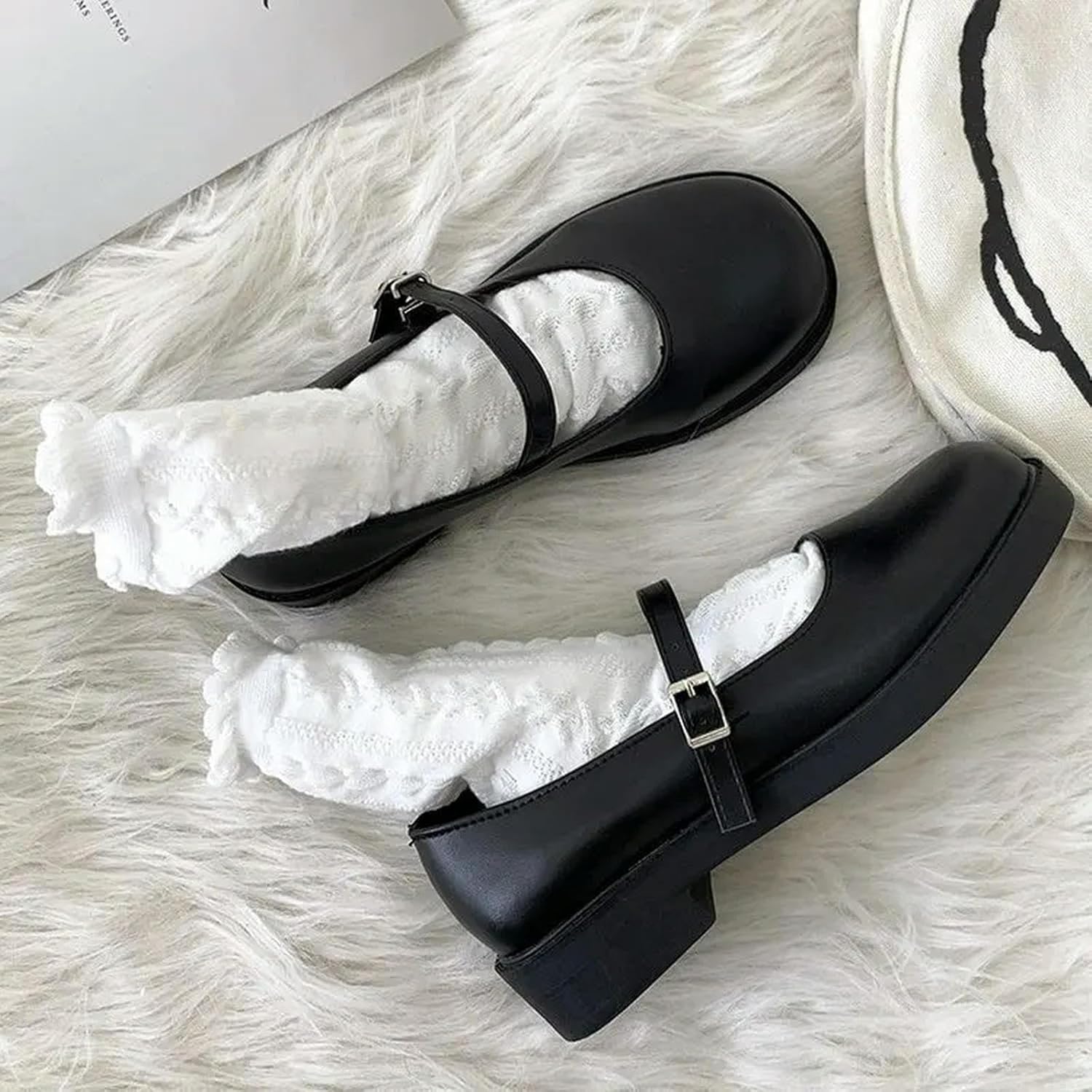 Chaussures Plates Femme Mary Jane à Plateforme - Style Lolita Punk, Sangle Réglable, Semelle Antidérapante