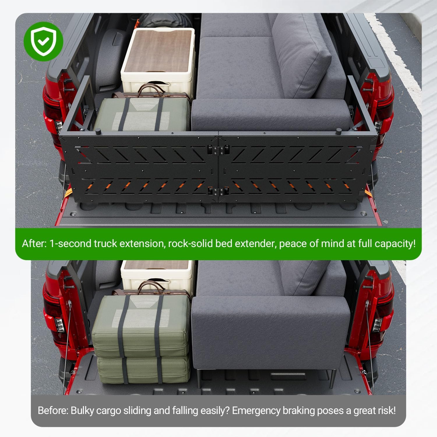Xipoo Truck Bed Extender Compatible with 2015-2025 Ford F150 5.5FT Truck Bed Rail Caps Replacement for 2015-2025 Ford F-150 Accessories