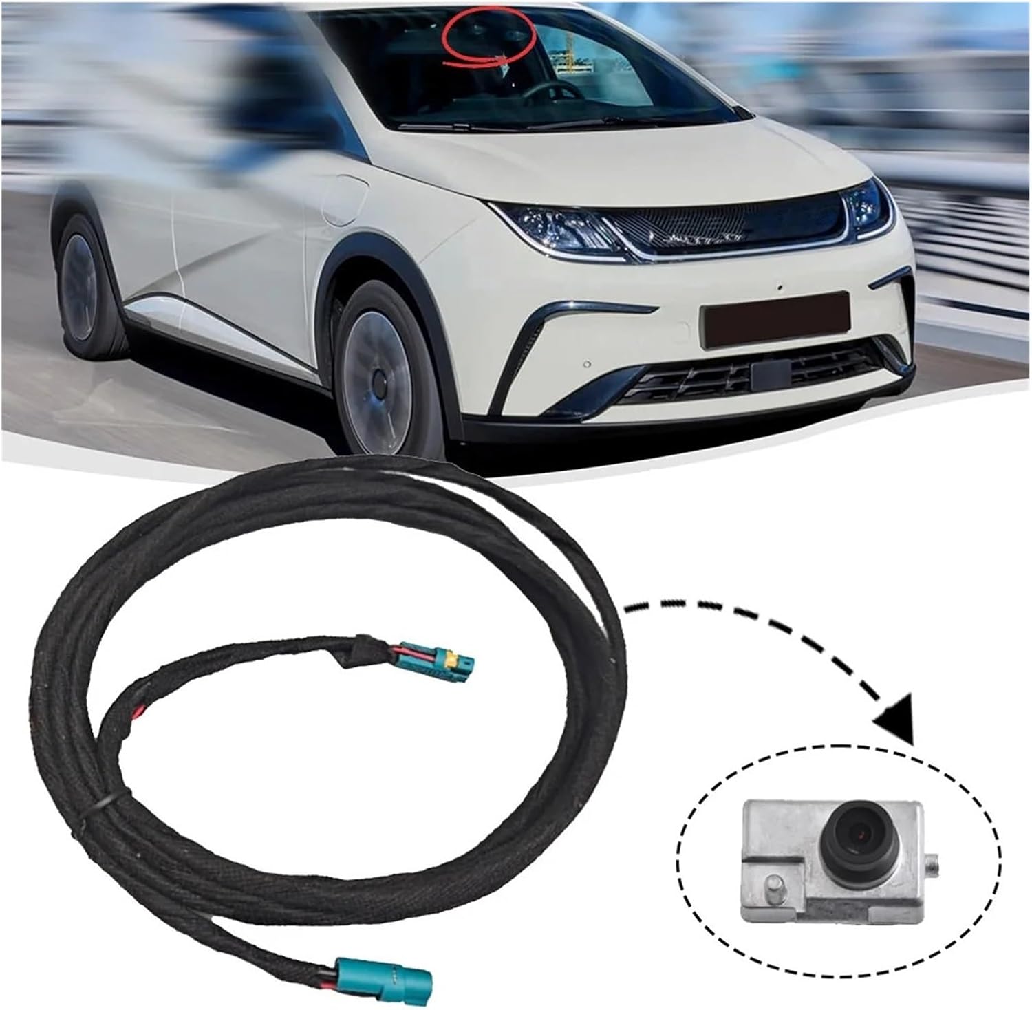 1 * 270CM CAR Dash Cam Power Cable DVR Camera Wire Cables Adapters Sockets Compatible With BYD EL-3776900