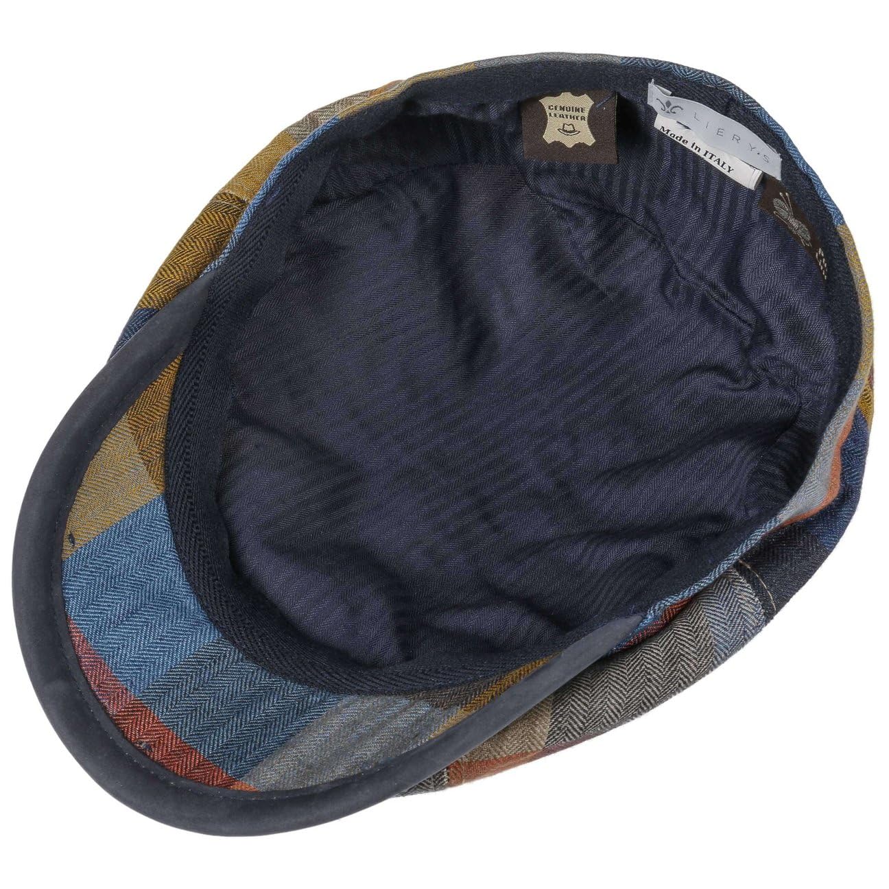 Lierys City BIC Gorra Newsboy Piping de Piel Cuadros Hombre Primavera Verano