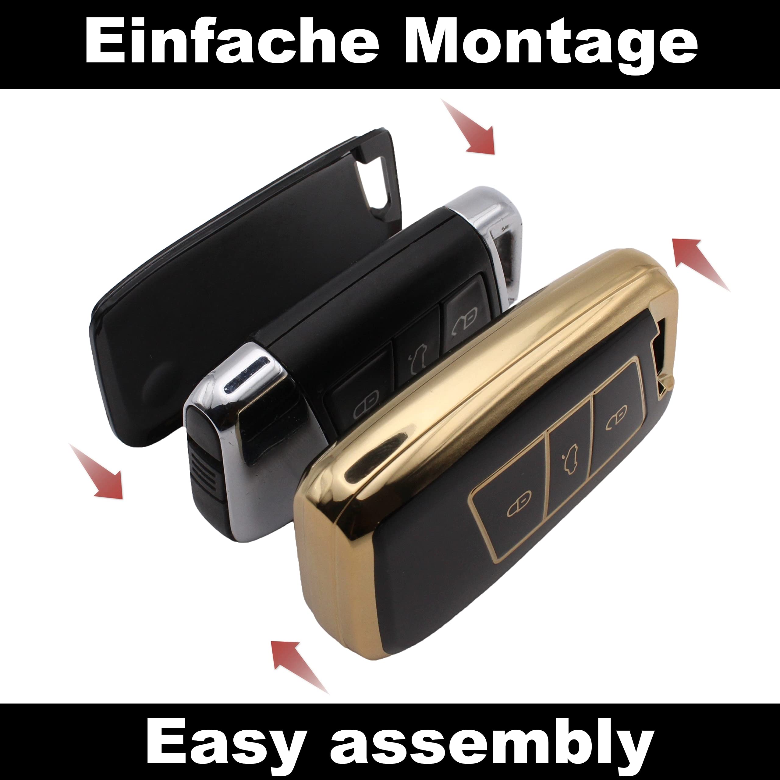 FOAMO Custodia per chiave auto, compatibile con VW Passat B8, SEAT, Skoda Keyless – TPU – Custodia protettiva verde