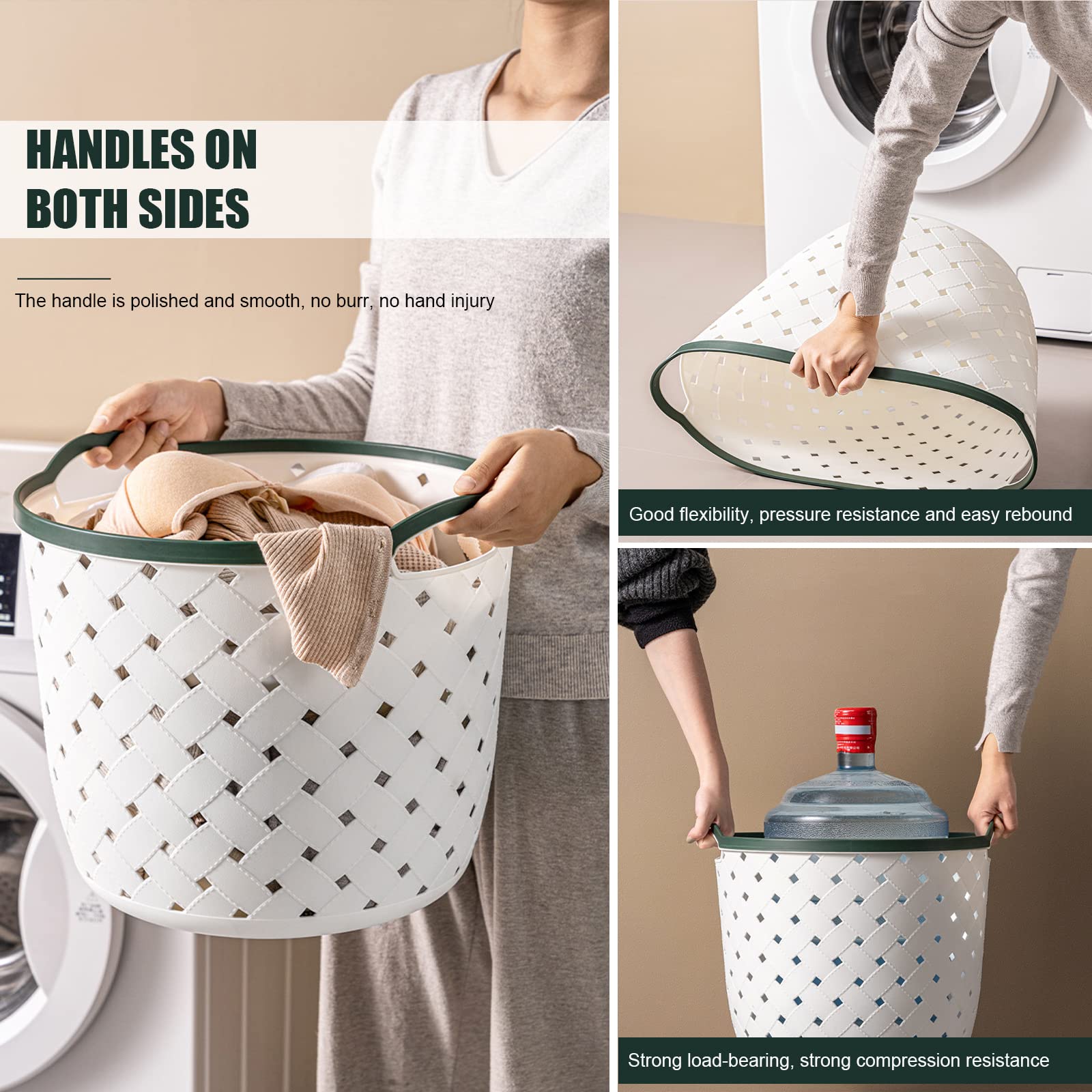 Paniers à Linge Pliable Grand Bac de Rangement en Tissu Corbeille à Linge Parfait comme bac de rangements ou Panier à Linge Multifonction pour Organiser Chambre Jouets Vêtement ( brown medium)