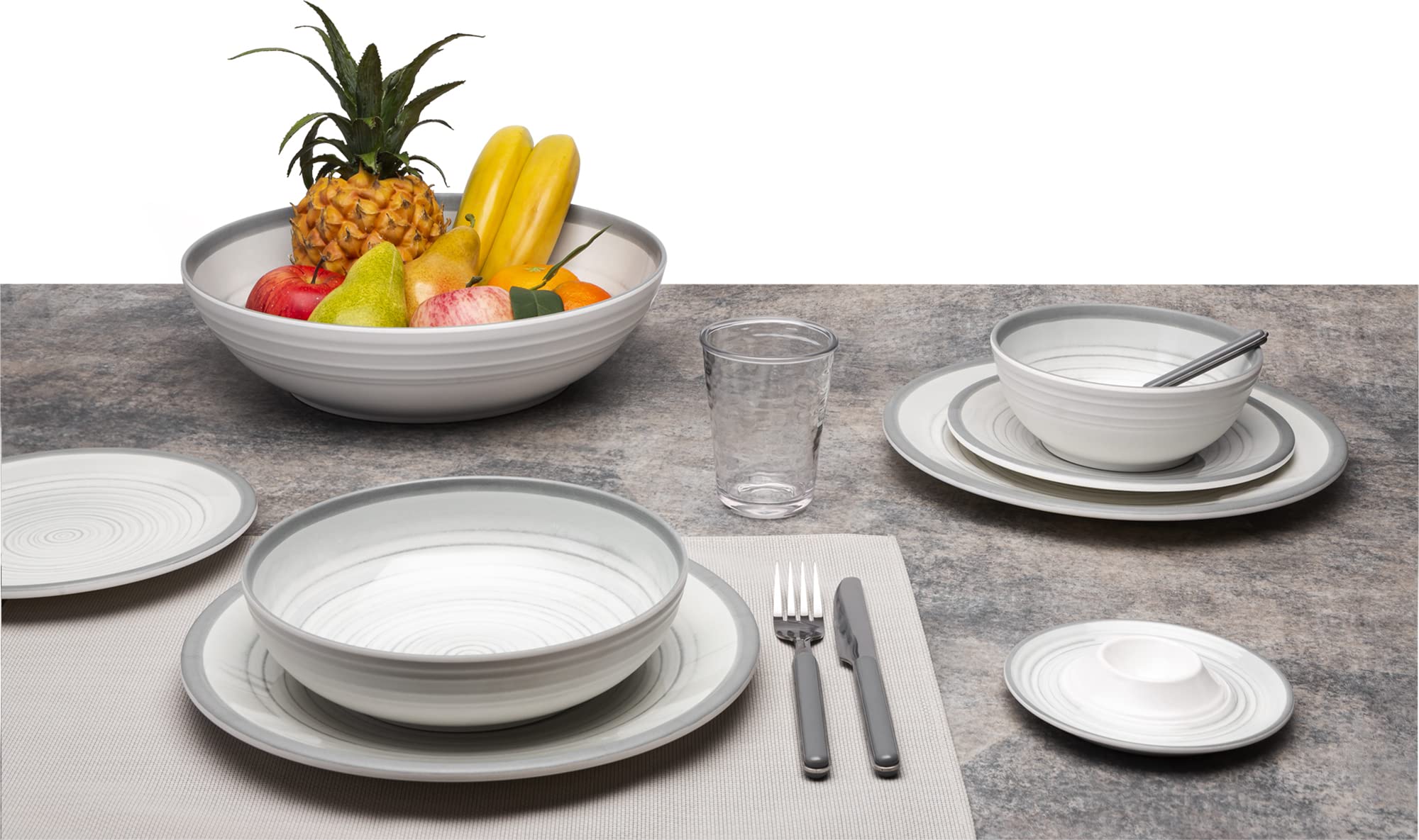 Brunner 0830143N.C4X Set Stoviglie da Campeggio per 2 Persone, Tête-À-Tête Bellagio, 8 Pezzi