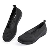 Slip-on Womens Walking Shoes：Round Toe Mesh Sneakers：Comfortable Classic Casual Slip on Breathable Lightweight Loafers Flats for Mature Women Aged 30-60