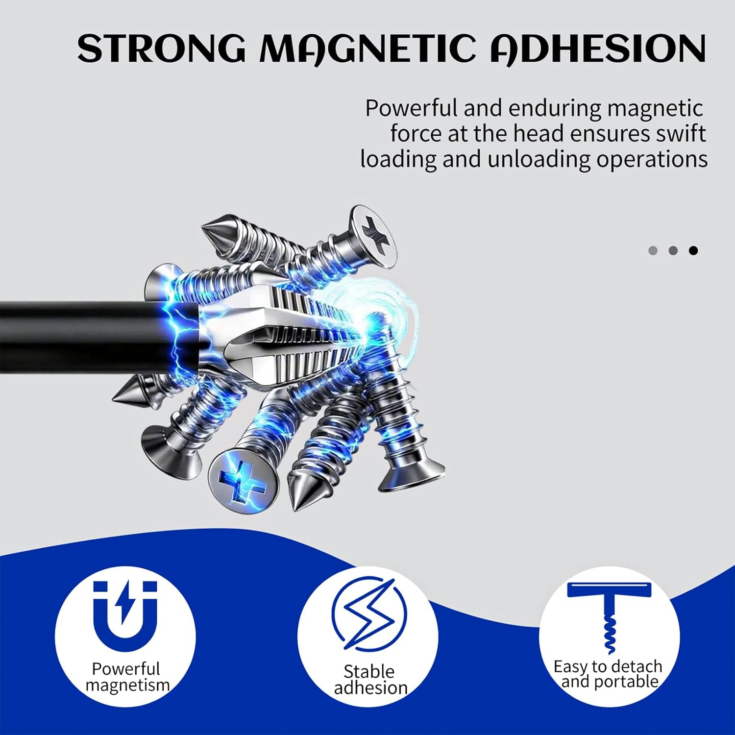 High Magnetic Screwdriver Drill Bit Set, 9Pcs Anti-Slip Magnetic Electric Screwdriver Set, Impact Resistant Non Slip Bit, 25 50 65 70 75 90 100 120 150mm