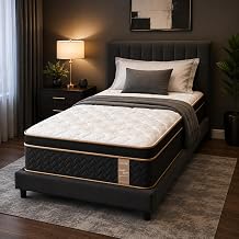 Plush Hybrid Twin Mattress, 10 Inch Twin Mattress Gel Memory Foam