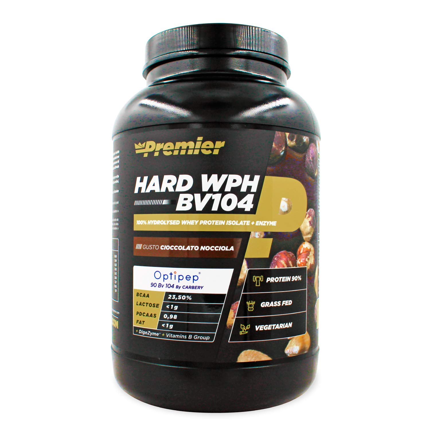 Premier Integratori Hard Wph Bv104-750g | proteine del siero di latte Isolate Idrolizzate OPTIPEP® 90 BV104 | elevato valore biologico | profilo amminoacidico ottimale - 100% naturale (Cioccolato)