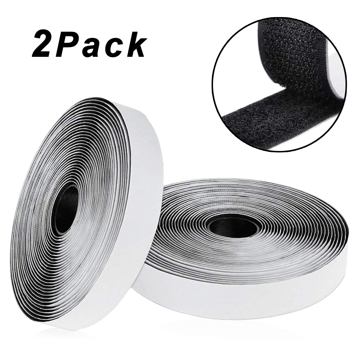 Self Adhesive Hook and Loop Strip Tape,Camelize Adhesive Sticky Tape,8M Double Sided Sticky Tape