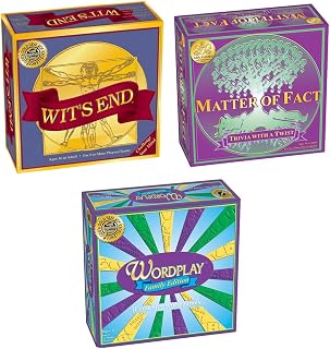 Wit's End + Matter of Fact + Wordplay = Perfect Board Games Bundle for Adults and Game Night
