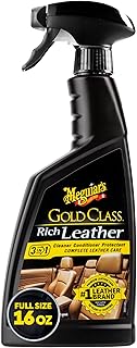 Meguiar's Gold Class Rich Leather Cleaner and Conditioner 3-in-1 Spray, Non-Greasy Car Leather Cleaner and Conditioner Treatment with Advanced UV Protection, 15.2 Oz Spray Bottle