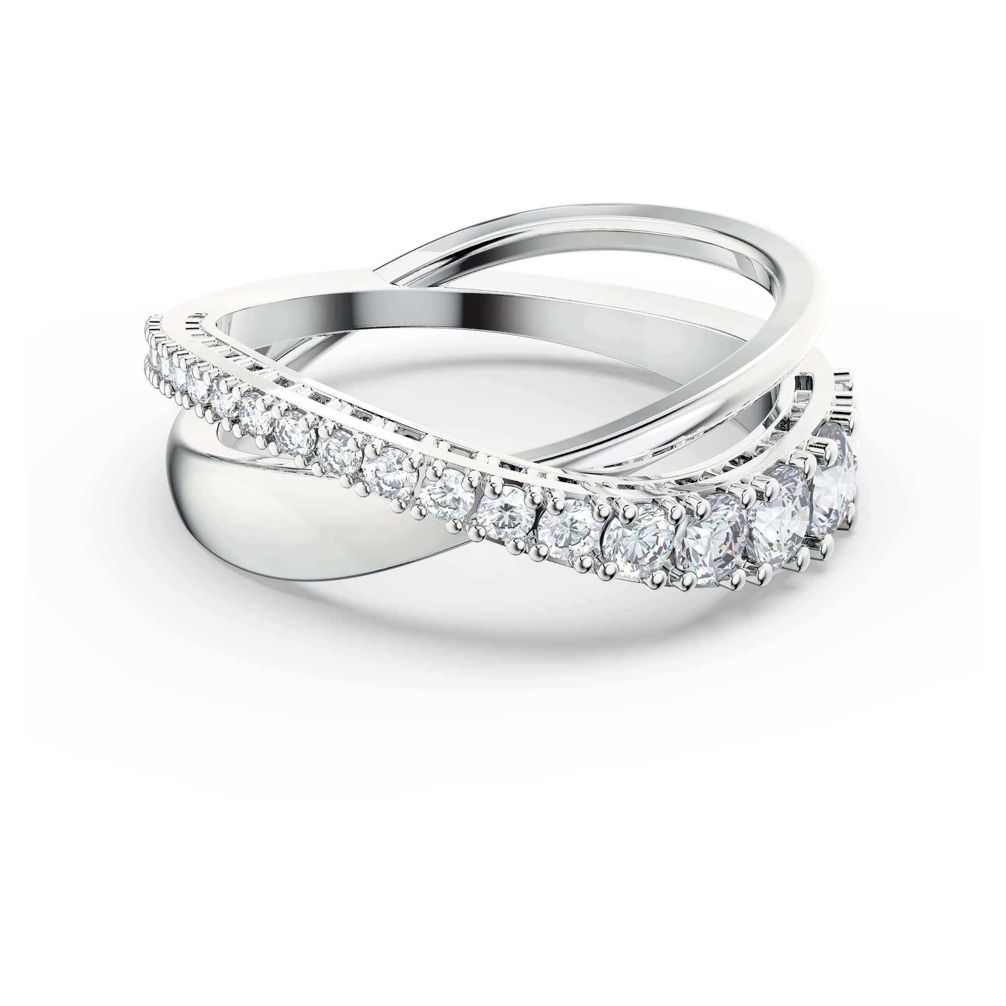 Swarovski Hyperbola Kollektion Ring, Weiß, Rhodiniert