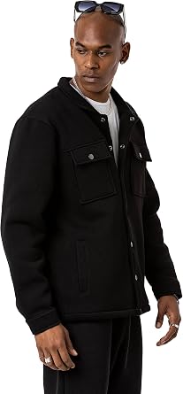 Redbridge Premium Shirt Jacket with Press Studs Casual Transition Jacket in Shirt Style for Everyday and Leisure