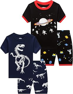 Family Feeling Boys Summer Pajamas Sets Short 100% Cotton Pjs