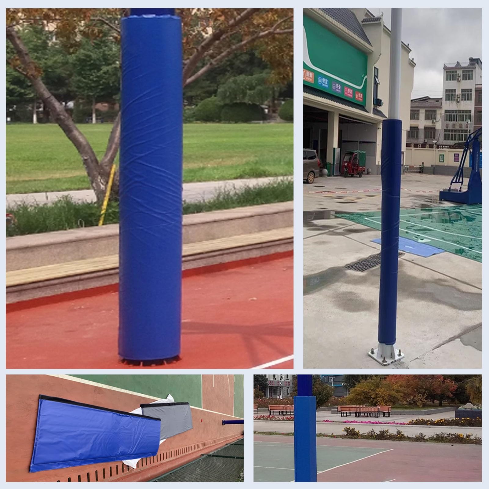 Outdoor Basketballkorb Abdeckung Stangenpolster für 40-72 Zoll Stangen, Langlebige Schutzhülle für Basketball, Telefonstangenschutz, wetterfest, Blau