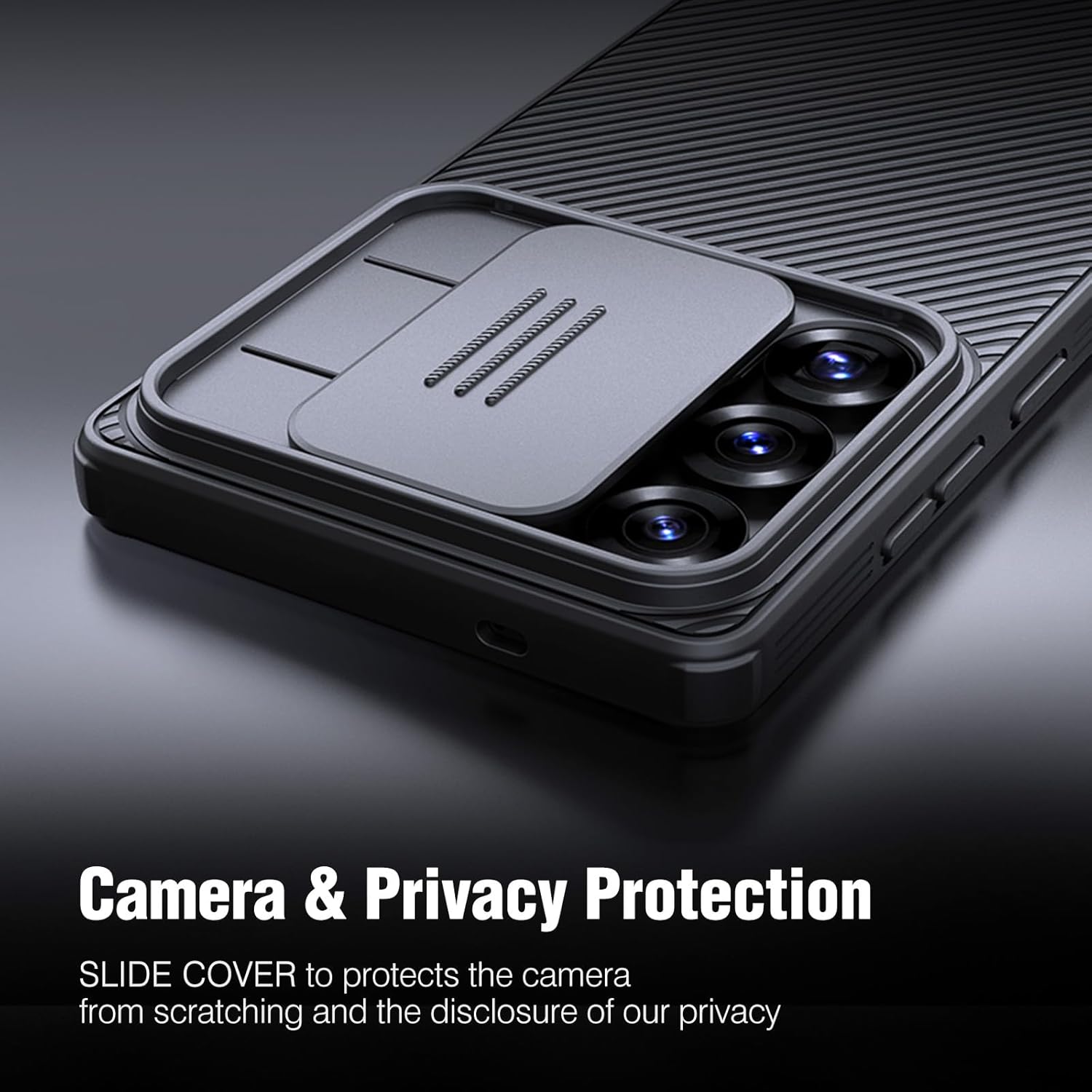Nillkin for Samsung Galaxy S25 Plus Magnetic Case with Camera Cover, [Magnet Accessories] Mil-Grade Shockproof Protective Bumper Hard Cover Slim Phone Case for Galaxy S25 Plus Cases 6.7'' Black