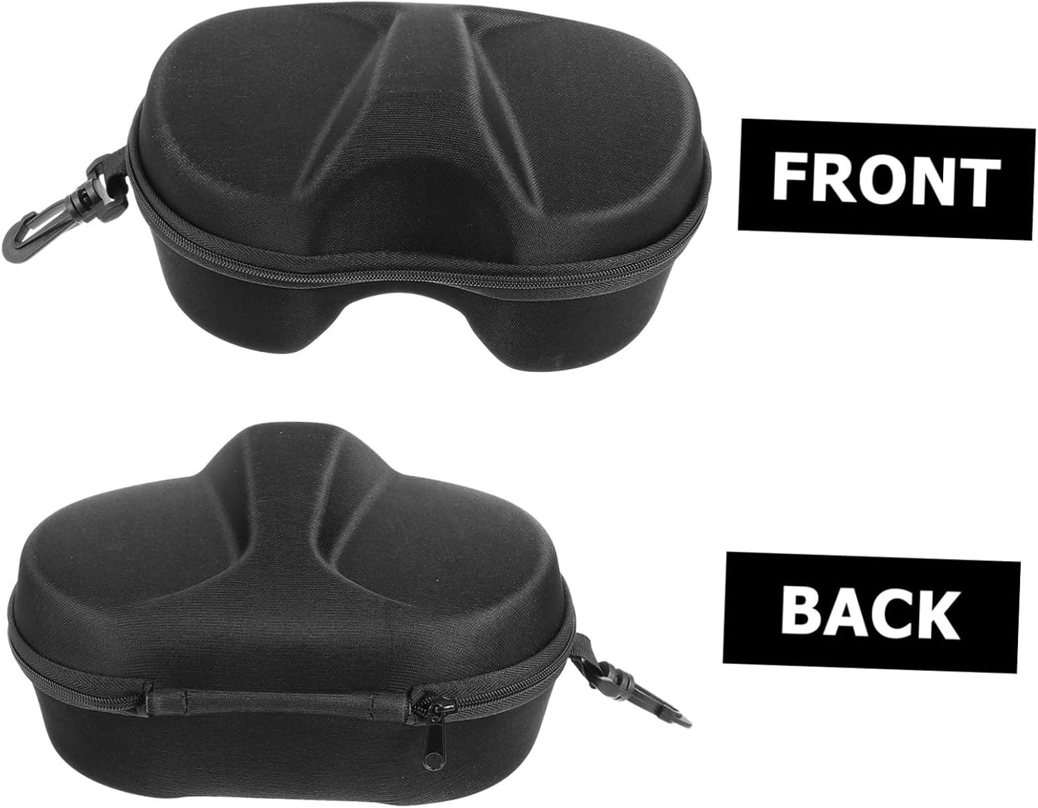 Yardwe Eva Ski Goggles Case Large Storage Box for Men's Polarized Glasses Snowboard Goggles Bag Scratch-resistant Carrying Case Zipper