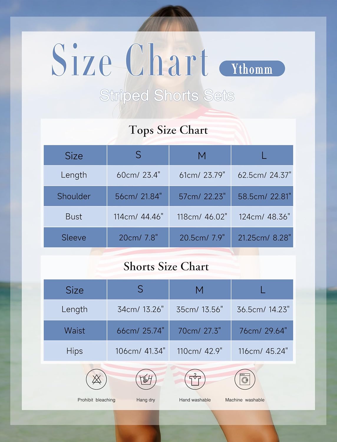 Ythomm Striped Pajamas Shorts Sets Women 2 Piece Lounge Outfits Short Sleeve Tees Drawstring Shorts Summer Matching Pj Sets - Image 4