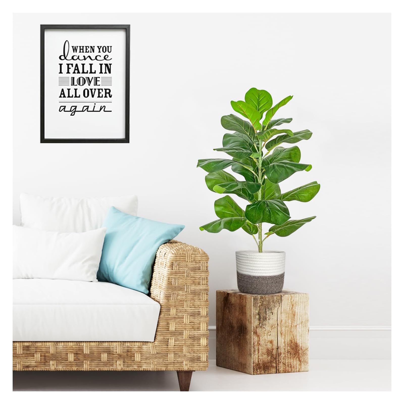 TIED RIBBONS 2.2 Feet Large Size Artificial Plant Fiddle Leaf Fig Tree Fake Ficus Lyrata Plant Faux Plants in Pot for Indoor Outdoor House Home Office Garden Decoration (2.2 ft) (B0DHVLQBHW) Amazon Price History, Amazon Price Tracker
