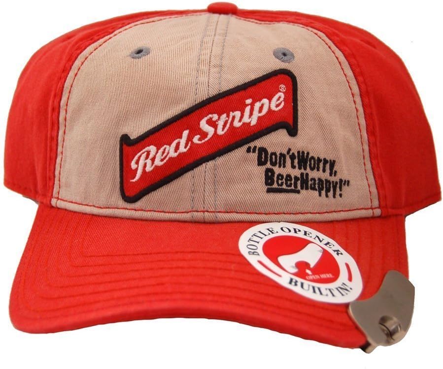Red Stripes "Don't Worry, Beer Happy!" Bottle Opener Hat Cap