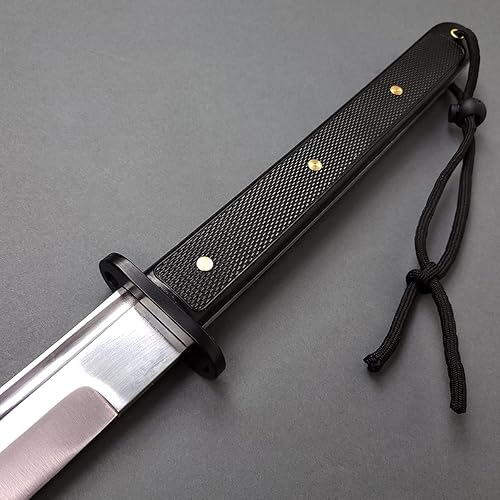 Miniatura 4 de Musha Samurai Wakizashi táctico hecho a mano de 31 pulgadas con hoja de espiga completa de acero al carbono 1045. para colecciones para