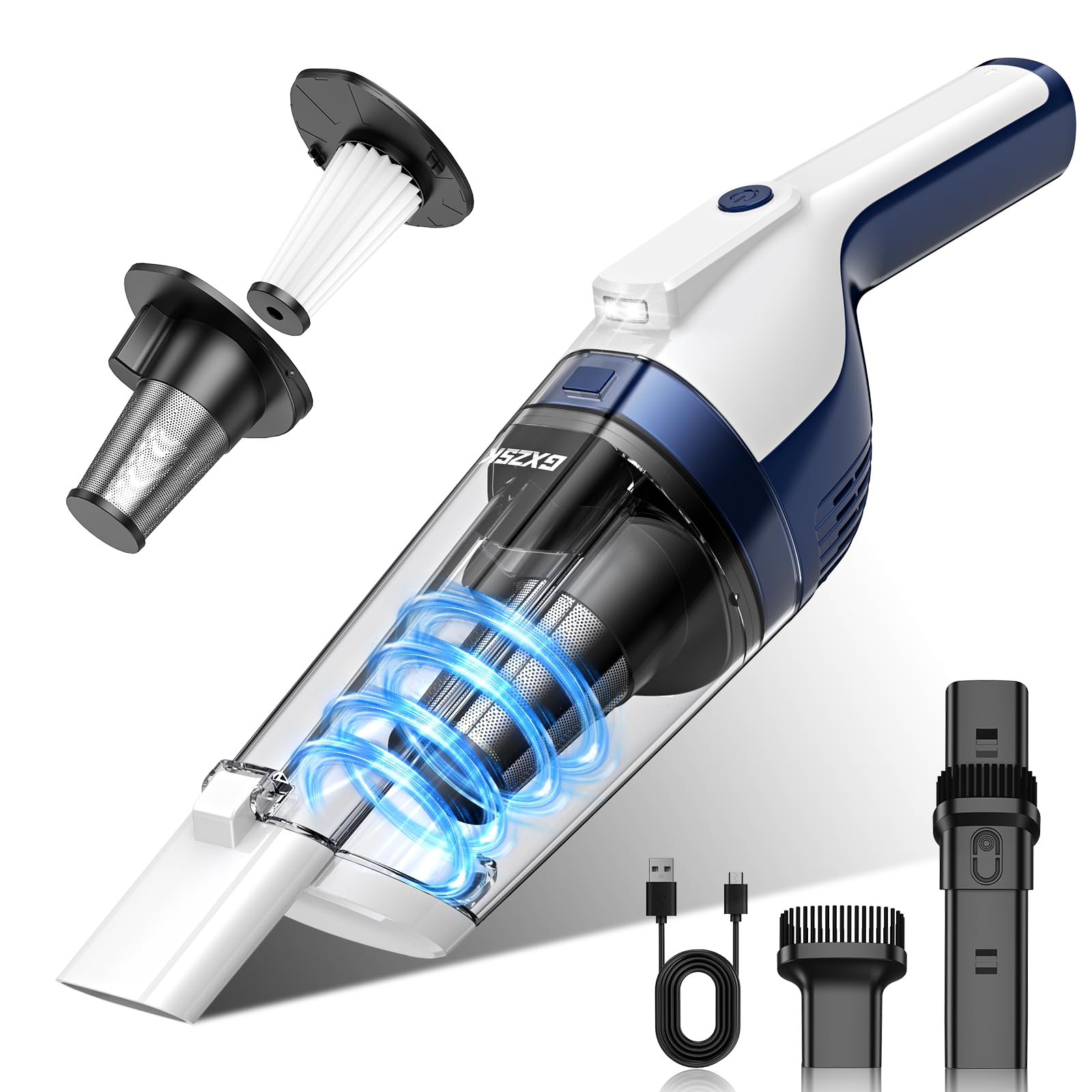 Gxzsk Handheld Vacuum Cordless, Hand Held Vacuum, Car Vacuum Portable