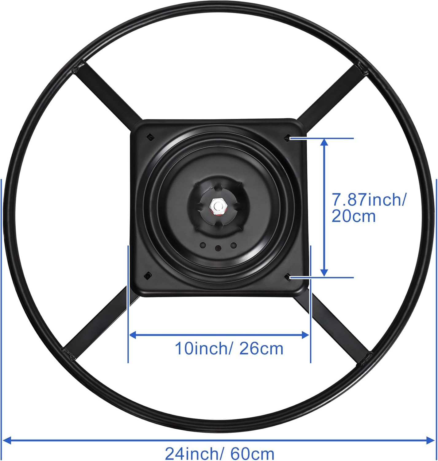 24" Recliner Ring Swivel Base Heavy Duty Metal Chair Sofa Furniture w Swiveling Bottom Replacement Part with 10 inch Plate 24 inch