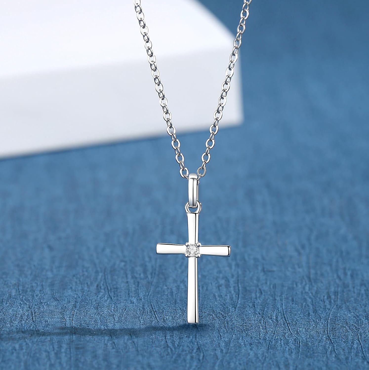 GAVU Women’s 925 Sterling Silver Cross Necklace, Small Cross Pendant Confirmation Necklace - Image 4
